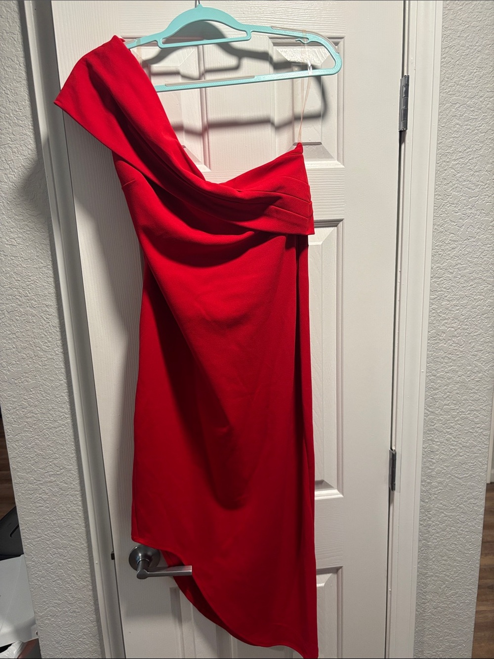 Goddess Red One-Shoulder Cocktail Dress